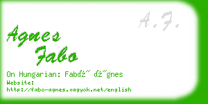 agnes fabo business card